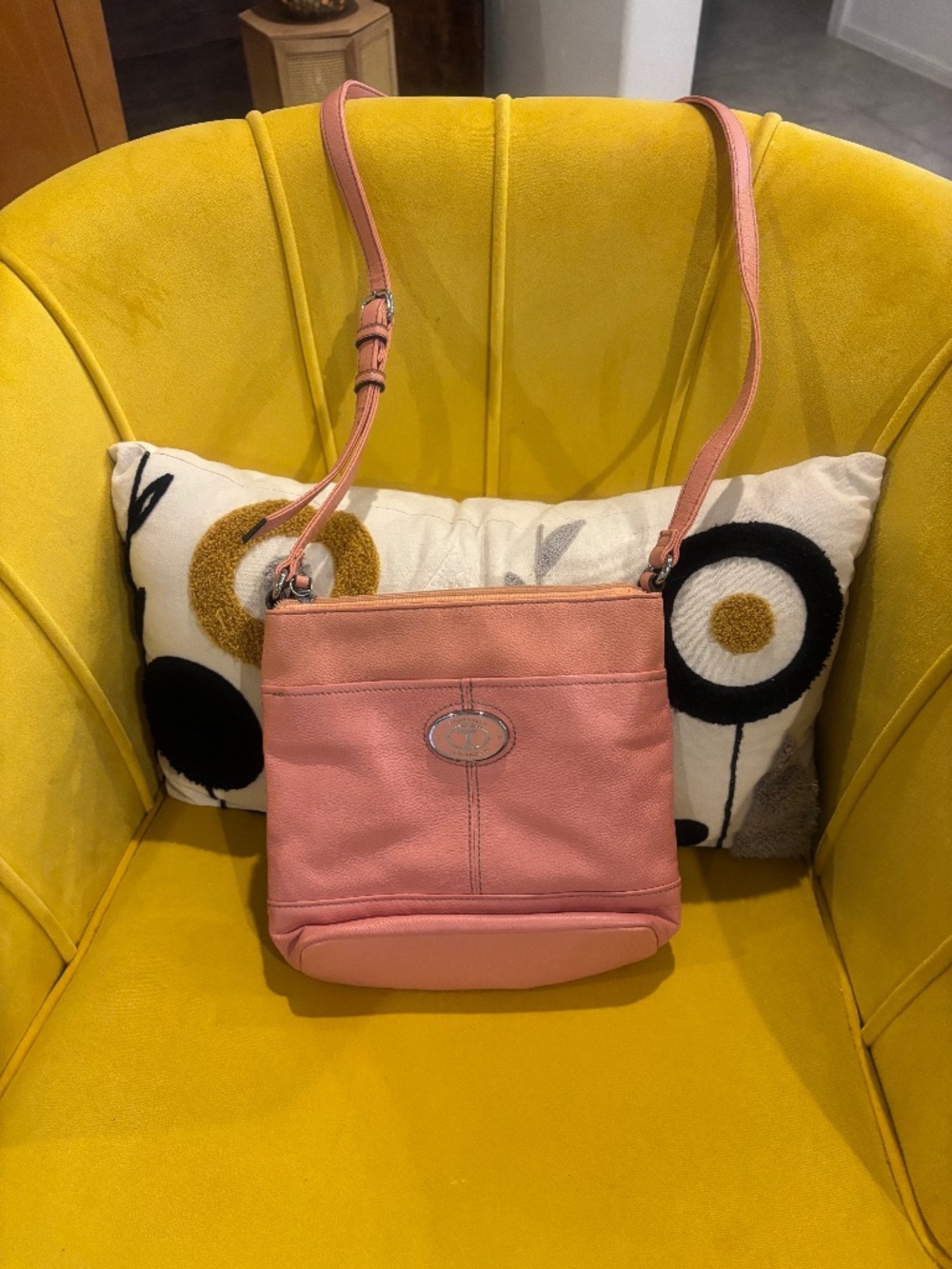 TIGNANELLO PINKISH CORAL CROSS BODY BAG